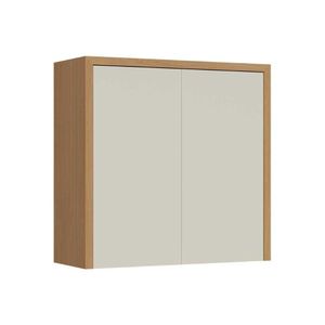 Armário Aéreo Para Cozinha Condessa Com 2 Portas 80cm Carvalho Cinza