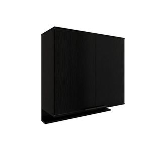 Armário De Cozinha Modulado Alpha 2502 Com 2 Portas 80cm Preto