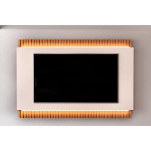 Home P- Tv Até 75 Polegadas Loren Ripado C- Led 200x136cm Freijó-off White - Dj Móveis