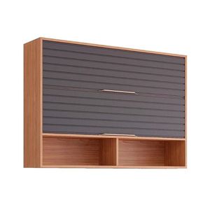 Armário De Cozinha Modulado Esplendida Com 2 Portas Basculantes 120cm Freijó Titanium
