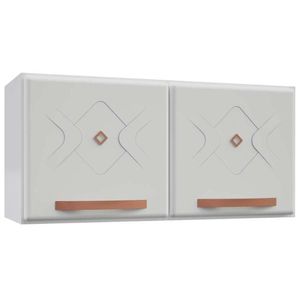 Armário De Cozinha Modulado Mirage New Aço Com 2 Portas 80cm Branco Telasul
