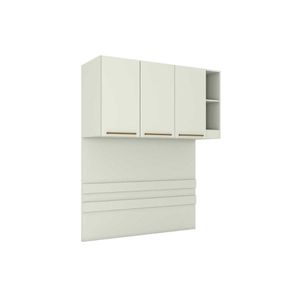Módulo De Quarto Solteiro Armário Ponte Aéreo Mc12 Seletto C- 2 Portas E 2 Nichos Areia - Henn