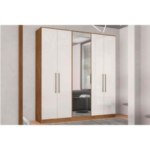 Quarto Modulado Casal Irlanda 3 Peças (3 Armários) Qcm164 Amendola-branco - Demóbile
