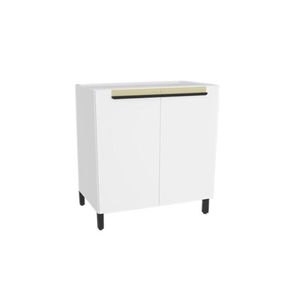 Balcão De Cozinha Modulado Manhattan Ph 3071 Com 2 Portas Sem Tampo 80cm Branco Herval
