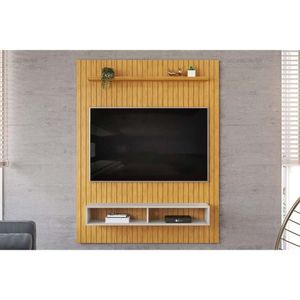Home P- Tv Até 55 Pol Aston Ripado C- 1 Prateleira E 2 Nichos 134x168cm Cedro-bali - Dj Móveis