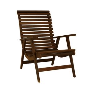 Poltrona Summer Madeira Imbuia Maciça Assento E Encosto Ripado Stain Imbuia