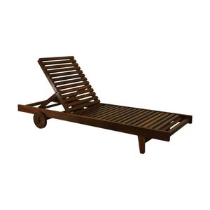 Espreguiçadeira Regulável Summer Madeira Imbuia Maciça Stain Imbuia