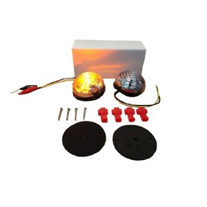 Kit Sinaleira Blindada Defender Lente Cristal Led âmbar 2 Pe Âmbar