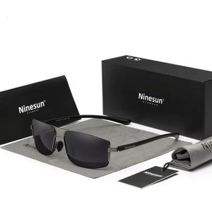 Óculos De Sol Polarizados Masculino Moldura Quadrada Classico Protecao Uv400 Cinza Grafite