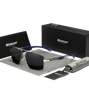 Óculos De Sol Masculino Design Quadrados Estilo Classico Piloto Com Protecao Uv400 Cinza