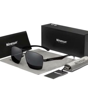Óculos De Sol Masculino Design Quadrados Estilo Classico Piloto Com Protecao Uv400 Preto