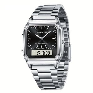 Relógio - Estilo Business Elegante À Prova Da Água Com Cronômetro Prateado Preto