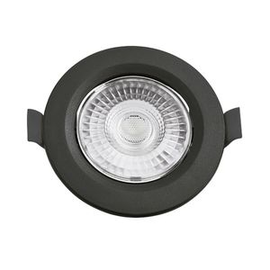 Spot De Led Embutir Slim Mr16 Redondo 6w Preto Bivolt Blumenau 4100k Neutro