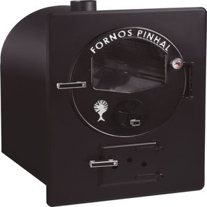 Forno A Lenha De Embutir Lux Preto Grande Da Fornos Pinhal