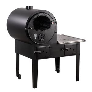 Forno Acoplado Lux Preto Com Chapa Ferro Fundido