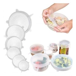 Kit Com 6 Tampas De Silicone Universal - Conservação E Frescor Para Seus Alimentos