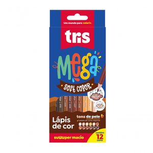 Lápis De Cor 12 Cores Tons De Pele Tris