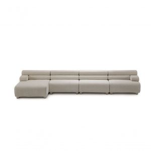 Sofa Carmelo Living Orgânico Estofado Cinza