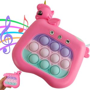 Pop It Mini Game Interativo Unicornio Luz Som 4 Modos Jogo Relaxante Anti Estresse Portatil Criança Toys