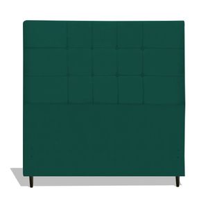 Cabeceira Estofada Box Casal Queen Size Encosto Para Cama Maveric 164x126 Cm Azul Tiffany