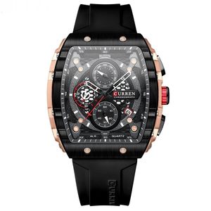 Relógio De Pulso Quartzo Masculino Impermeável Luminoso 8442 Preto