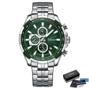 Relógio De Aço Inoxidável Cronógrafo Casual Design Criativo Verde