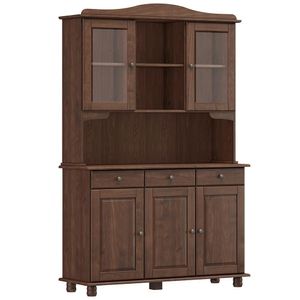 Cristaleira Madeira Maciça 5 Portas 129 Cm 8925 Cafe Milani Store Cafe
