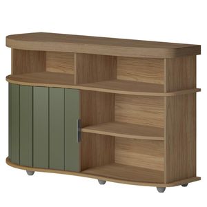 Buffet Porta De Correr 120 Cm 4737 Carvalho Off White Menta Arly Carvalho Off White Menta