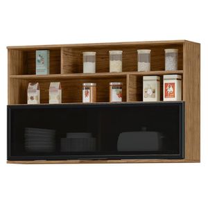 Armario Aereo Mdf 120 Cm 1 Pt Vidro Tosc Ato03 Freijo Freijo Mxm Freijo Freijo