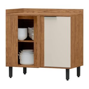 Balcao De Canto Reto Mdf 98 Cm Tosc Bt004 Freijo Off White Mxm Freijo Off White