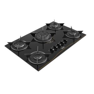 Cooktop Realce 5q Com Tripla Chama Preto