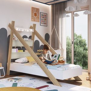Cama Cabana Livreiro 162,5cm X 213cm X 87,6cm Itapuã-branco