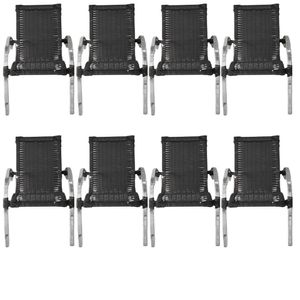 Kit 8 Cadeiras Para Jardim Florenza Preto