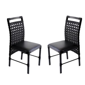 Kit 2 Cadeiras Para Jardim Espanha 98x50x50 Cm Preto