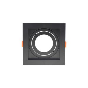 Spot De Embutir Recuado Blumenau Clean Para Lâmpada Par 20 E27 Quadrado Bivolt Preto