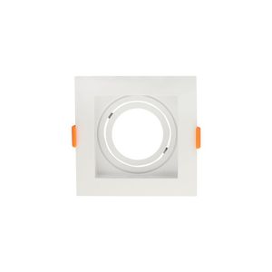Spot De Embutir Recuado Blumenau Clean Para Lâmpada Mr16 Gu10 Quadrado Bivolt Branco