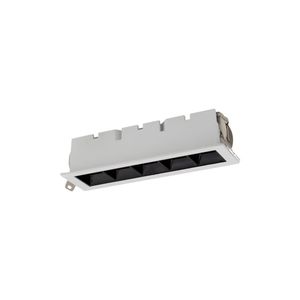 Spot De Embutir Blumenau íris Led 10w Bivolt Branco / Preto 3000k Luz Amarela