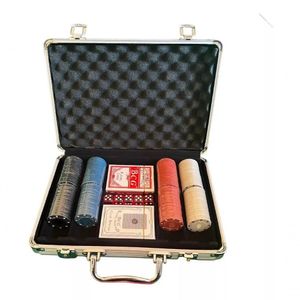Kit Poker Maleta Profissional 200 Fichas 5 Dados 2 Baralhos
