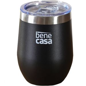Copo Térmico Para Bebidas Com Tampa 360ml Preto
