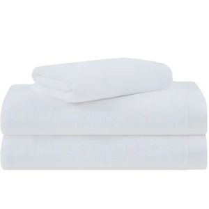 Kit Toalha Hotelaria Banho Rosto E Piso 380g-m² Algodão Branco