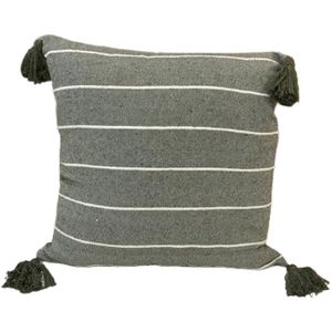 Almofada Pompom Decorativa 45x45cm Verde Militar