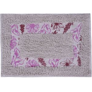 Tapete De Banheiro Slim Algodão 40x60cm Flowers