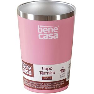 Copo Térmico Para Bebidas Sem Tampa 400ml Rosa