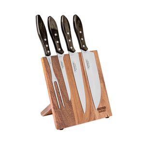 Kit Churrasco 5 Peças Tramontina 21198981 Suporte Magnético Marrom 21198981