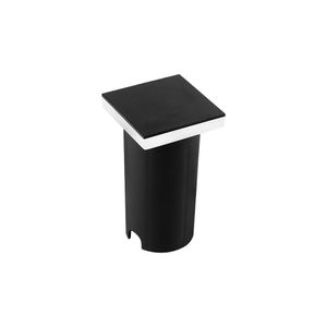 Balizador Astraled Wezen Quadrado De Embutir Led 1w Bivolt Preto 3000k Luz Amarela Bl-6717