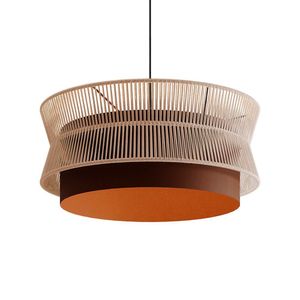 Lustre Pendente Blumenau Gaia 60cm E27 Bivolt Marrom