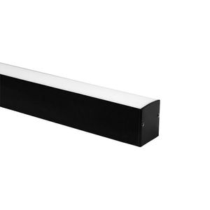 Perfil De Sobrepor Para Fita Led Blumenau Line Easy 35mm Com 1 Metro Preto Fosco