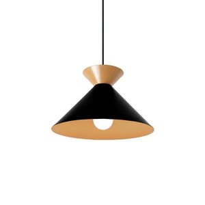 Lustre Pendente Blumenau Guto E27 Bivolt Preto-dourado