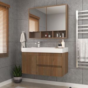 Conjunto Balcao Para Banheiro Com Espelheira Orla Noce