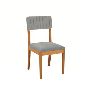 Duas Cadeiras Telma Madeira Maciça 91cm X 53cm X 48cm Cinza